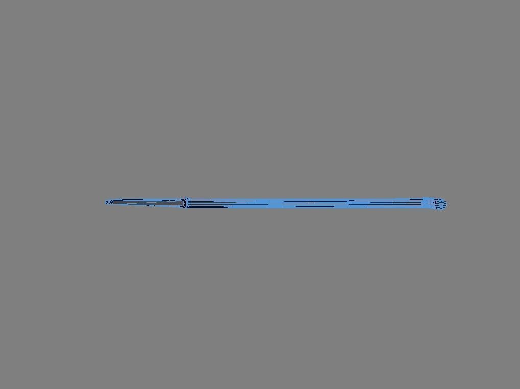 Low-Poly Shovel metal pole Free low-poly 3D model_2