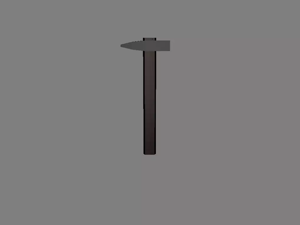 Low-Poly Hammer axe Free low-poly 3D model_0
