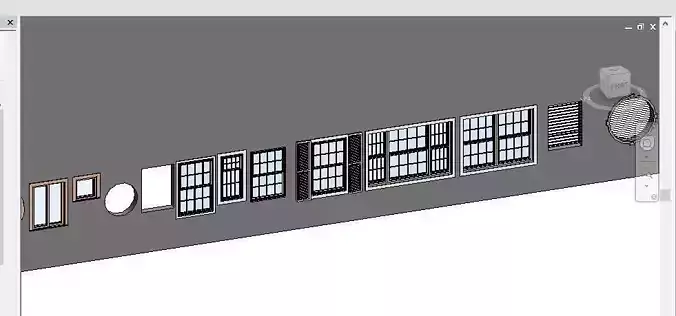 141 Models Windows Revit 2015 3D model