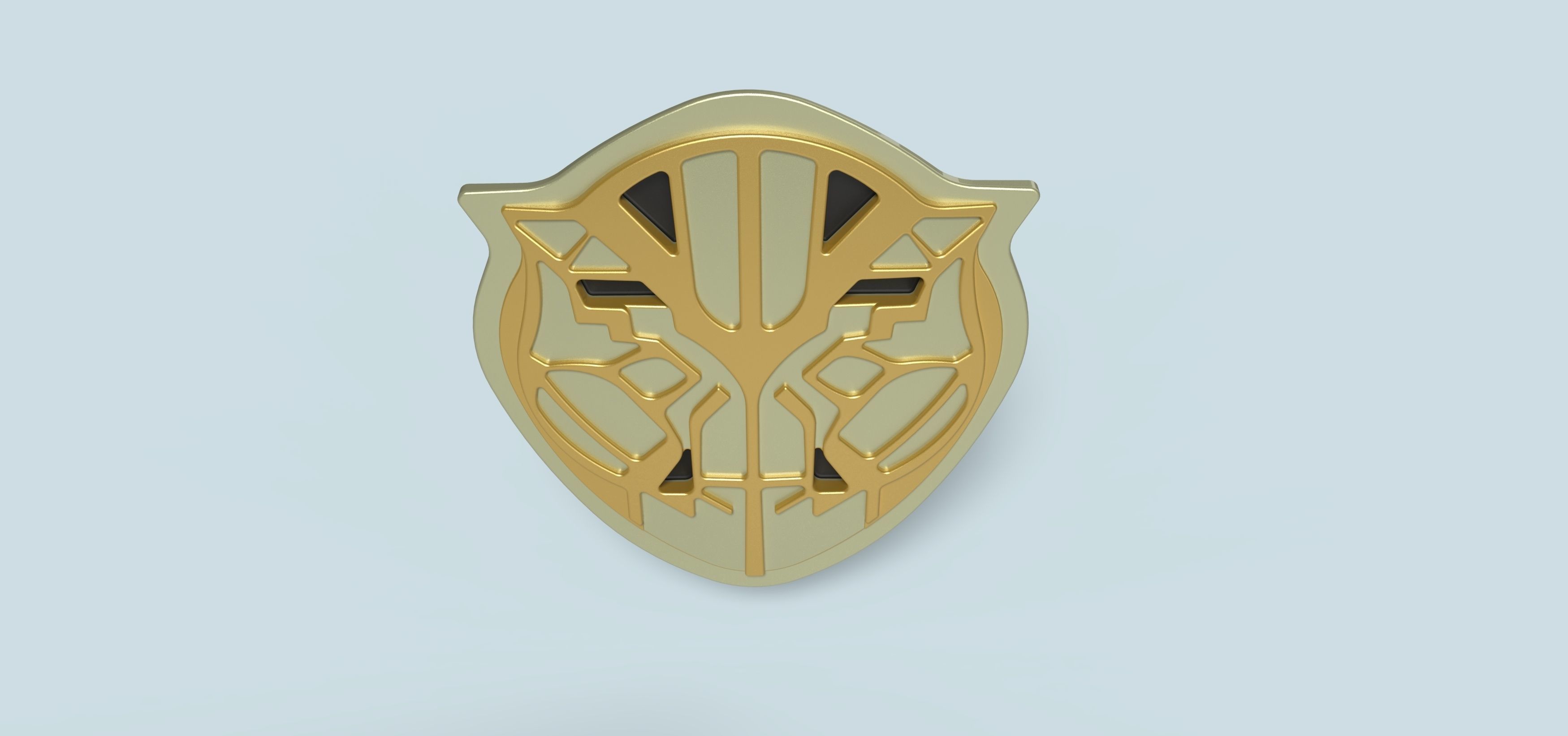 Belt buckle of Dora Milaje from movie Black Panther 3D model_7