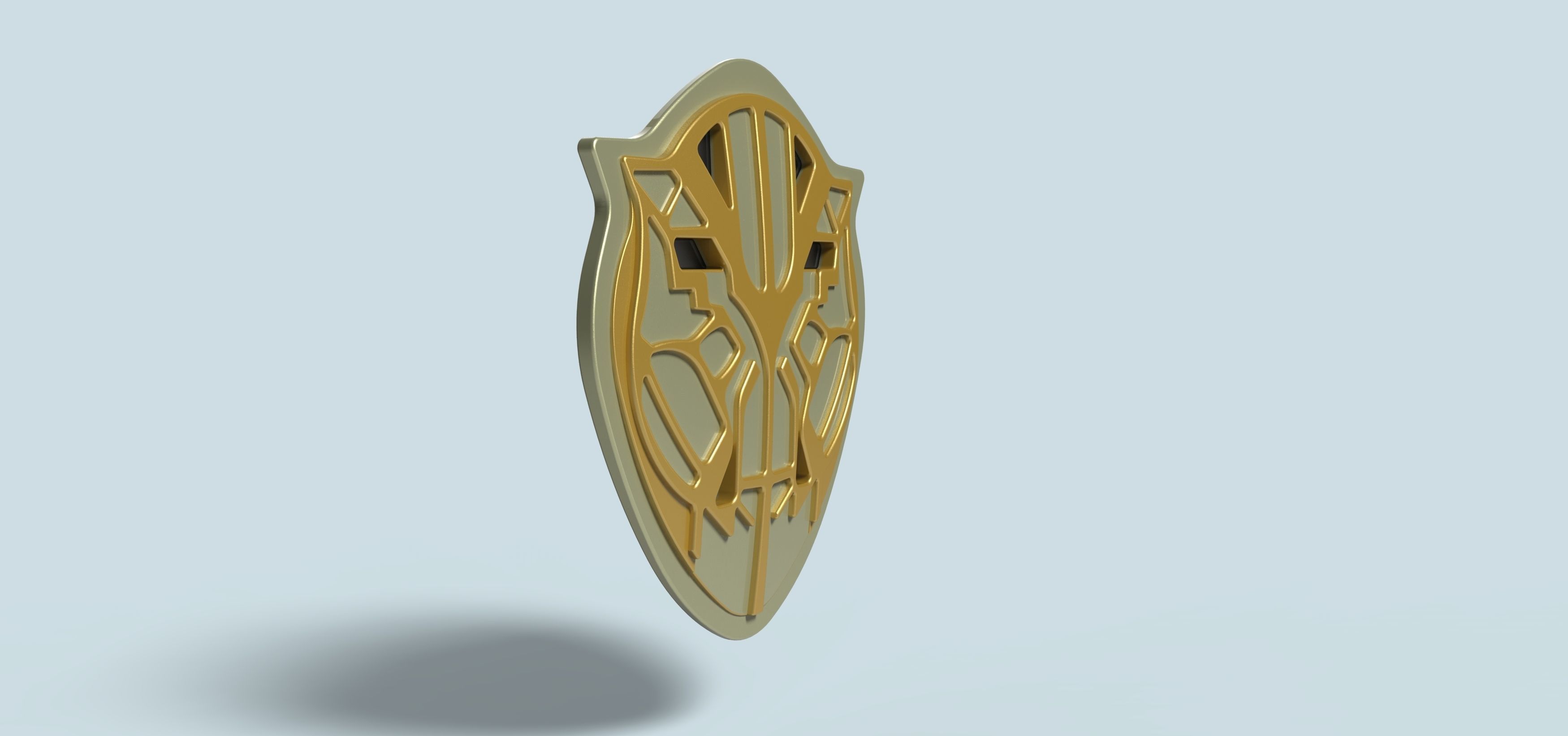 Belt buckle of Dora Milaje from movie Black Panther 3D model_3