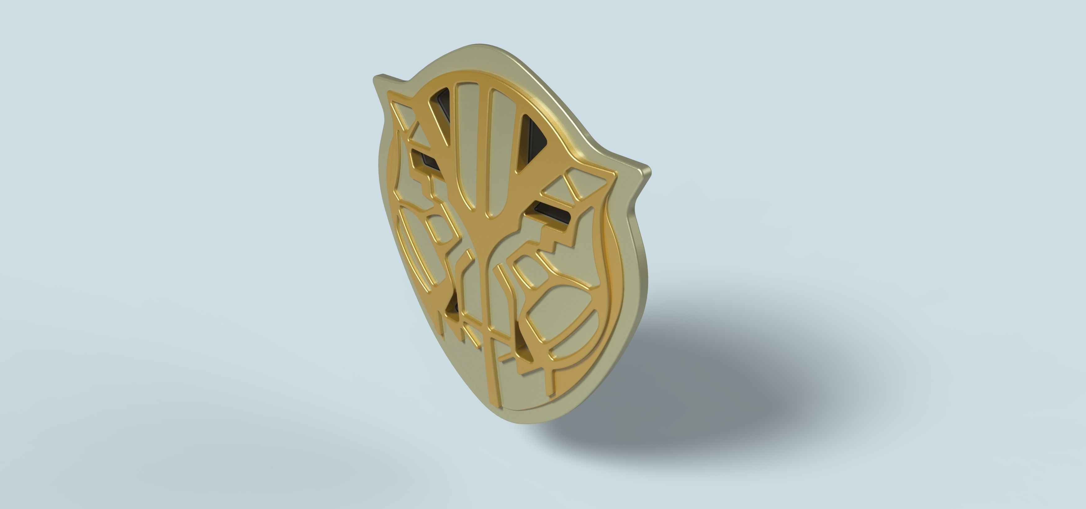 Belt buckle of Dora Milaje from movie Black Panther 3D model_6