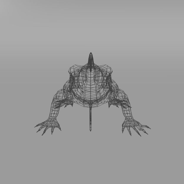 Iguana Low-poly 3D model_7