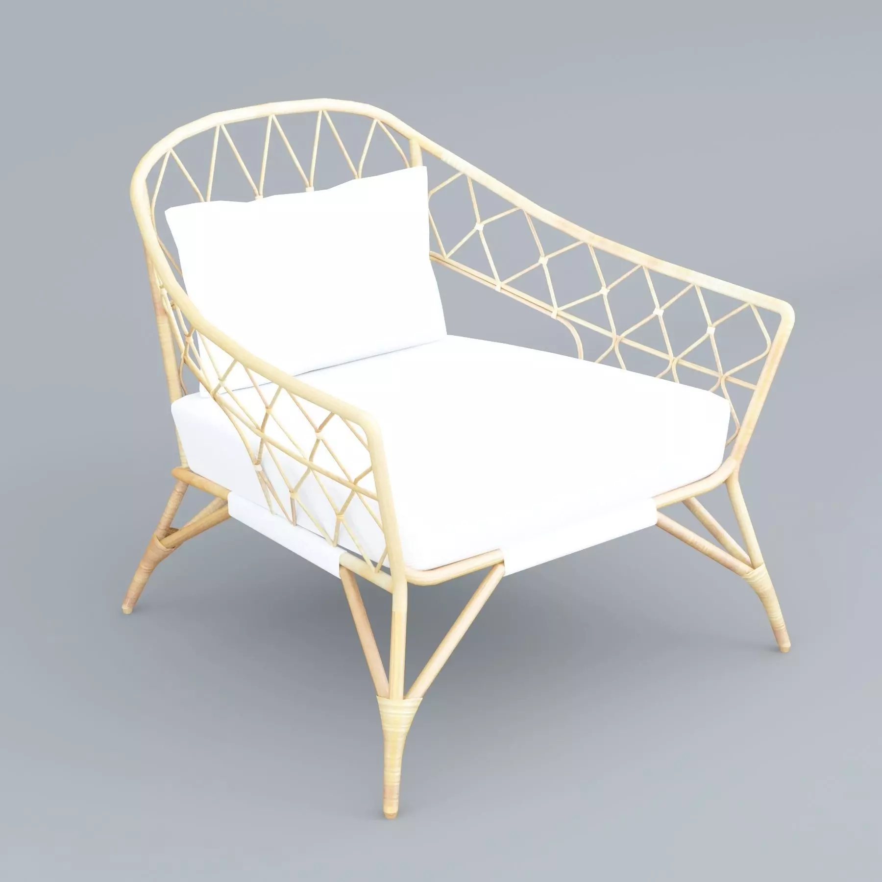 StockHolmRattan Chair Low-poly 3D model