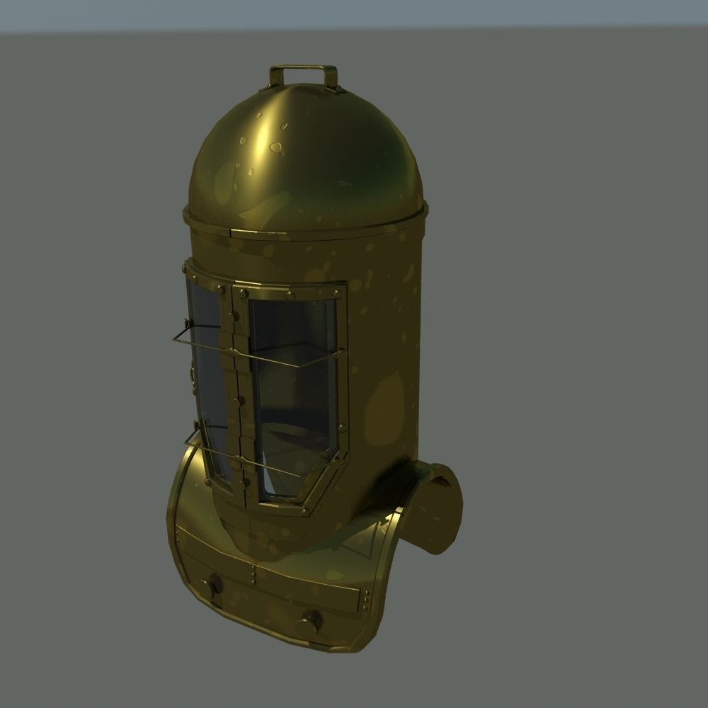 3D model Vintage Diving Helmet VR / AR / lowpoly CGTrader