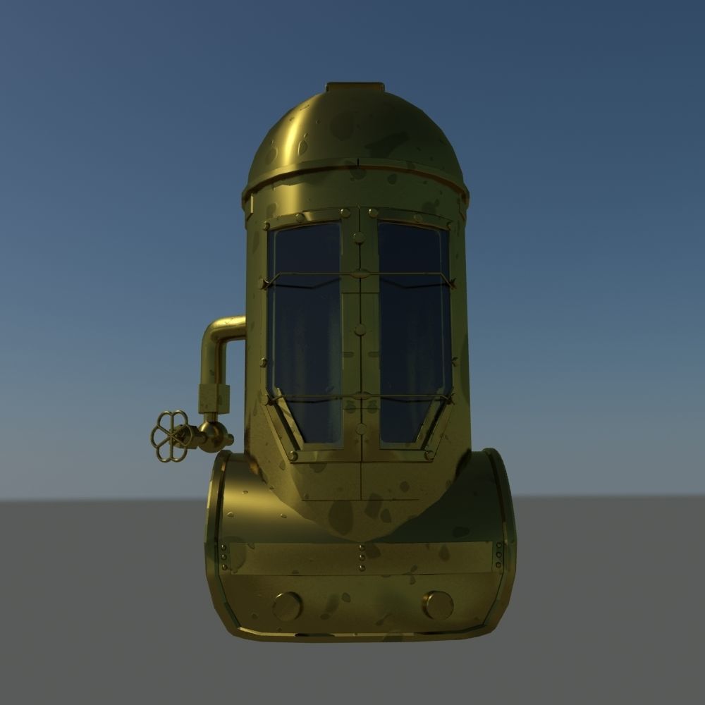 3D model Vintage Diving Helmet VR / AR / lowpoly CGTrader