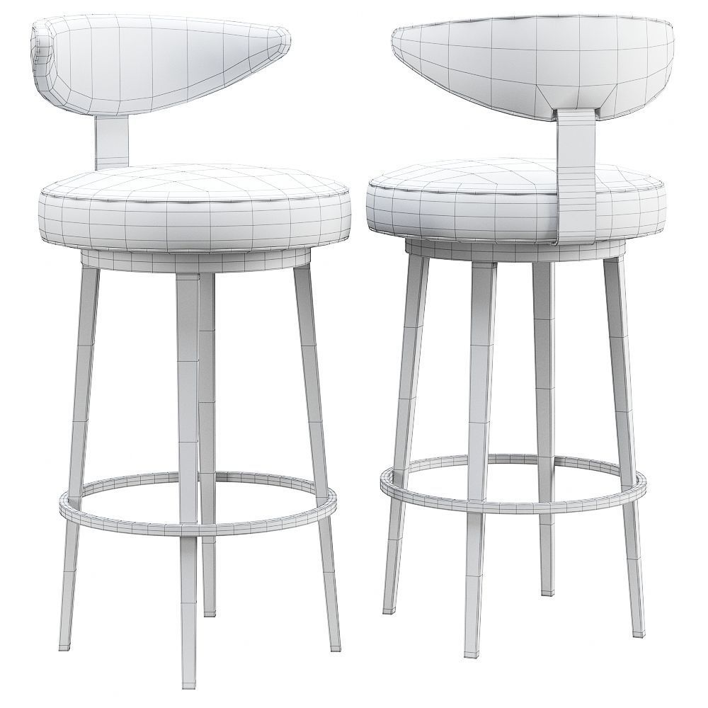 Claris Bar Stool 3D model_2