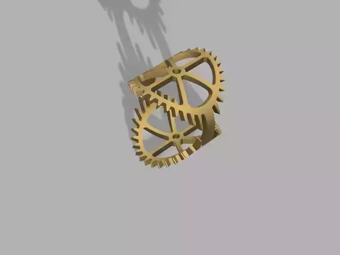 Steampunk Themed Gear Ring 3D print model