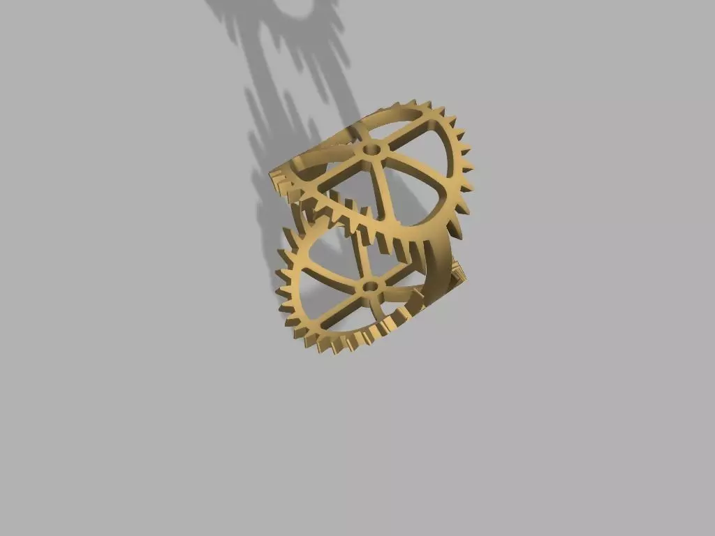 Steampunk Themed Gear Ring 3D print model_0
