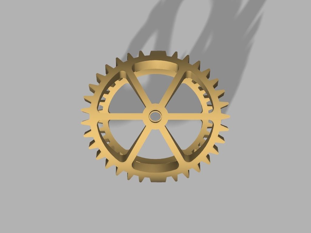 Steampunk Themed Gear Ring 3D print model_2