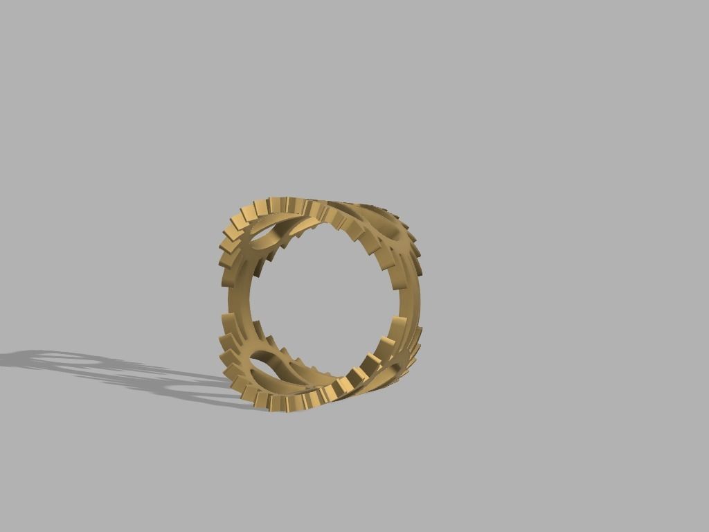 Steampunk Themed Gear Ring 3D print model_1