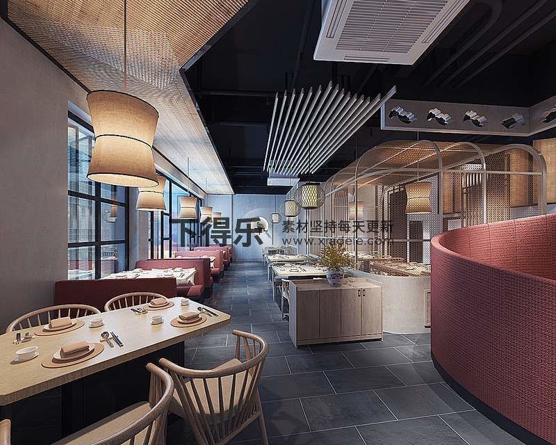 restaurant cafe  3D print model_1