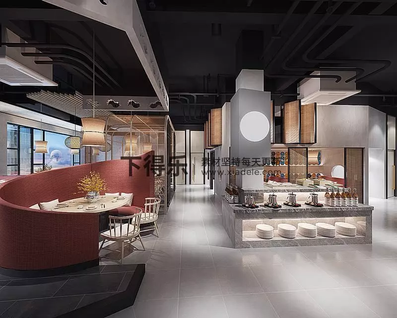 restaurant cafe  3D print model_0