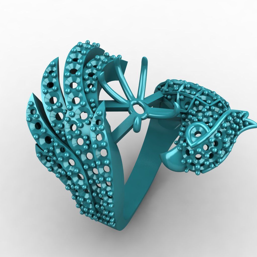 Bird ring 3D print model_7