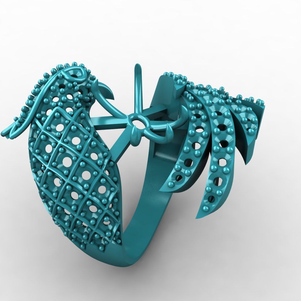 Bird ring 3D print model_6
