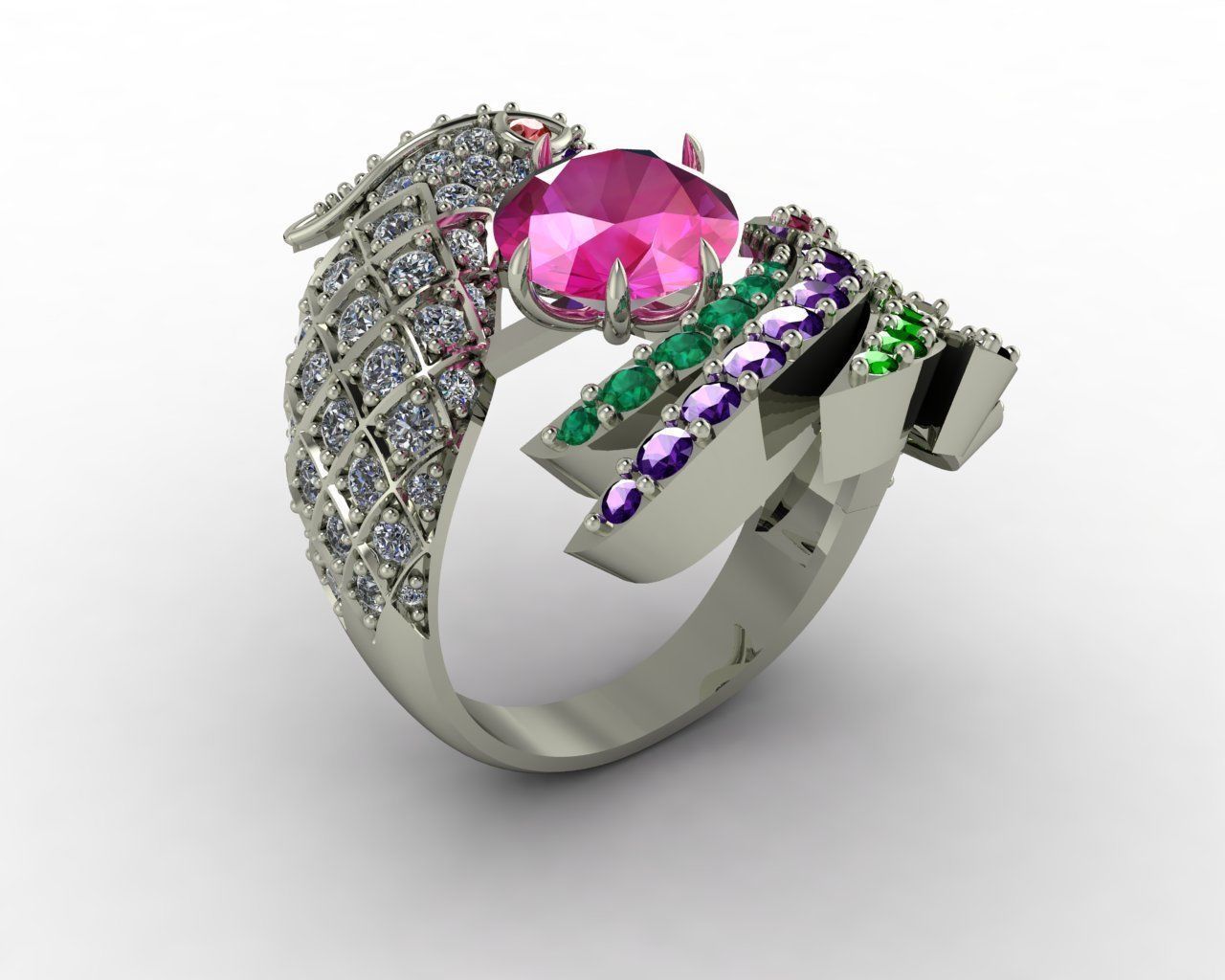 Bird ring 3D print model_2