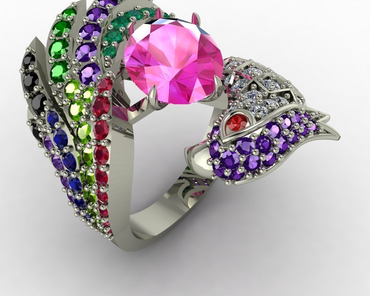 Bird ring 3D print model_1