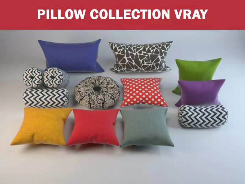 Pillow collection vray 3D model