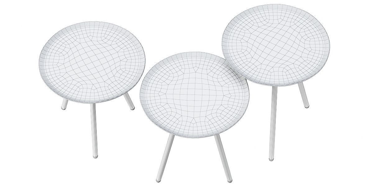 Pols Potten Table Skippy set 3 3D model_3