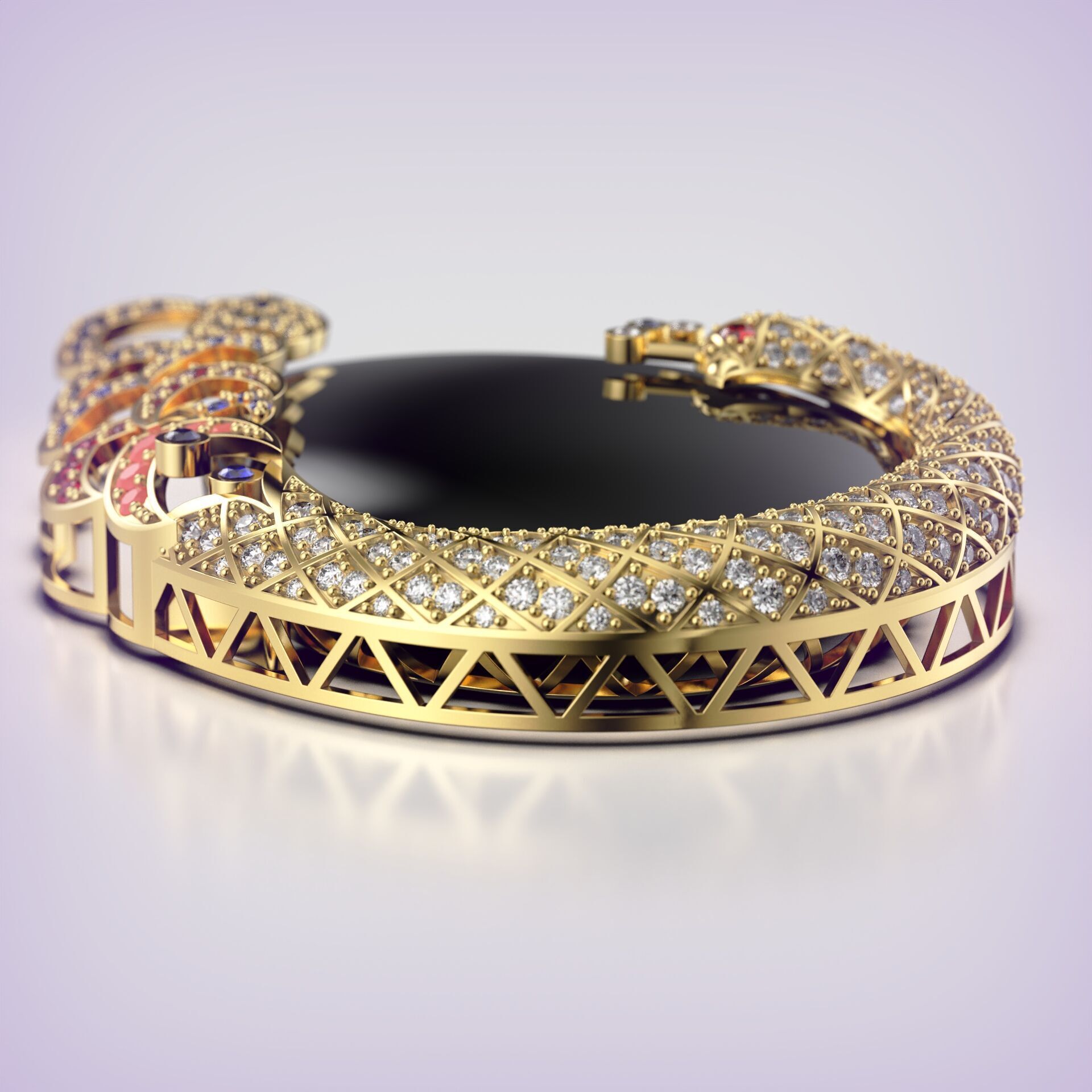 Peacock pendant 3D print model_1