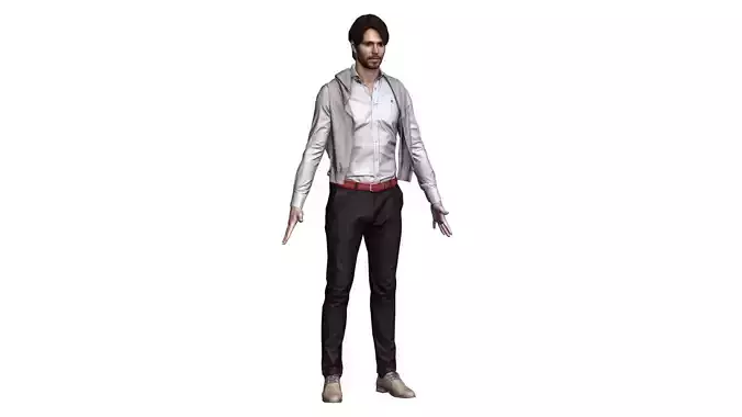 realistic man in shirt and pants