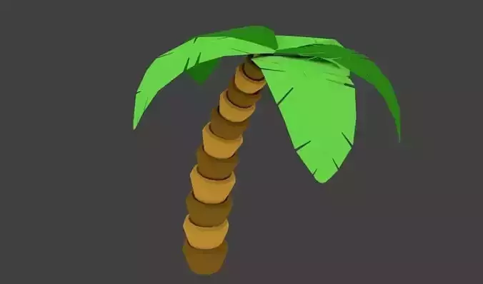 Palm Tree Low Poly Low-poly 3D model