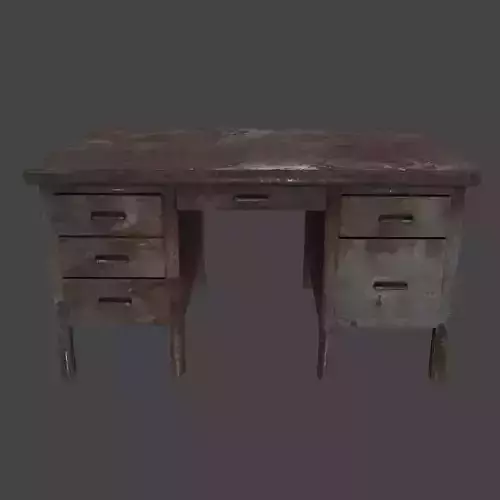 desk 3 rusty with drawers