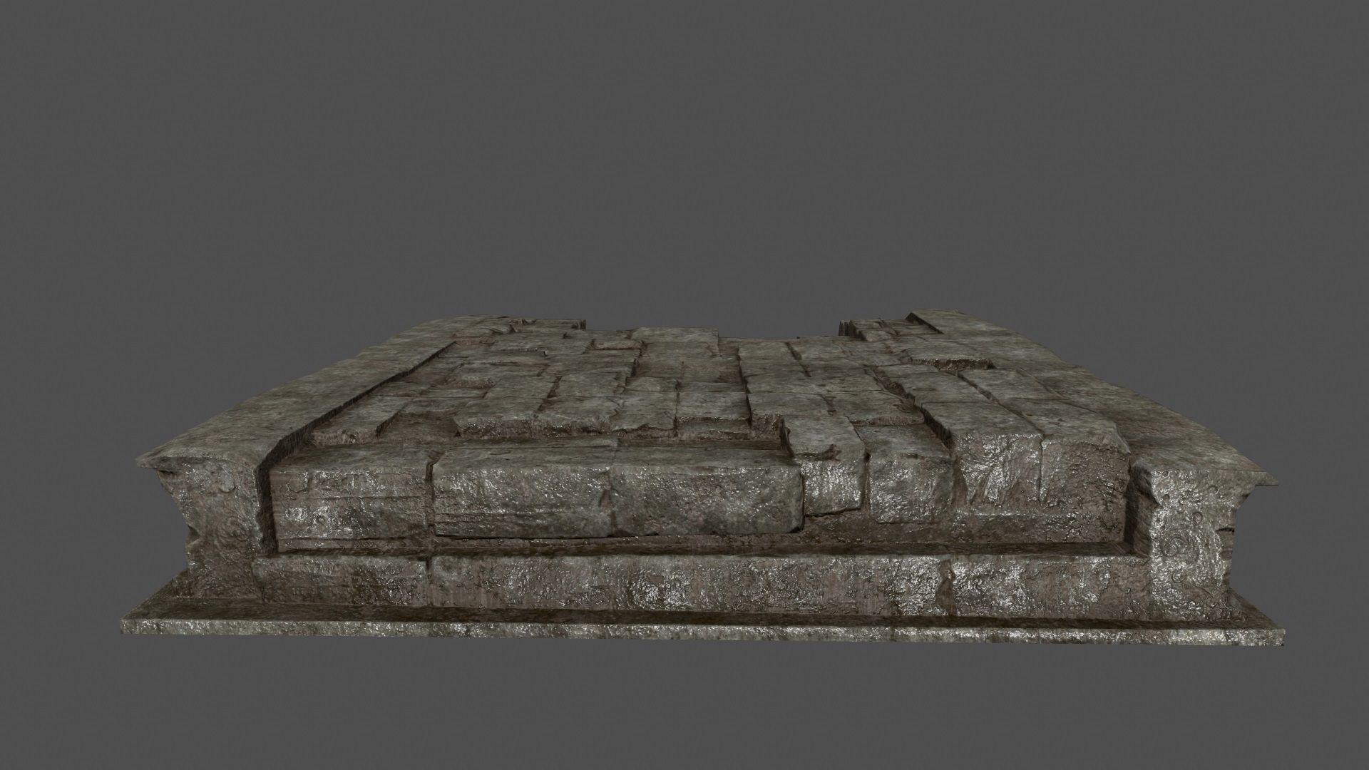 ruin set stone block Low-poly 3D model_12