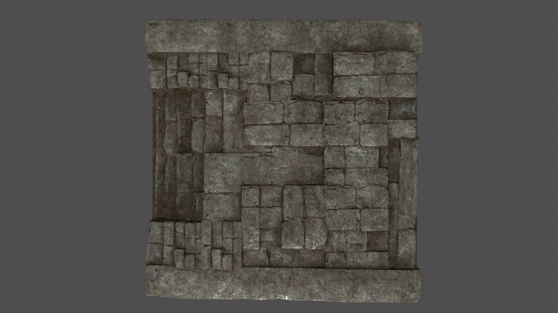 ruin set stone block Low-poly 3D model_11