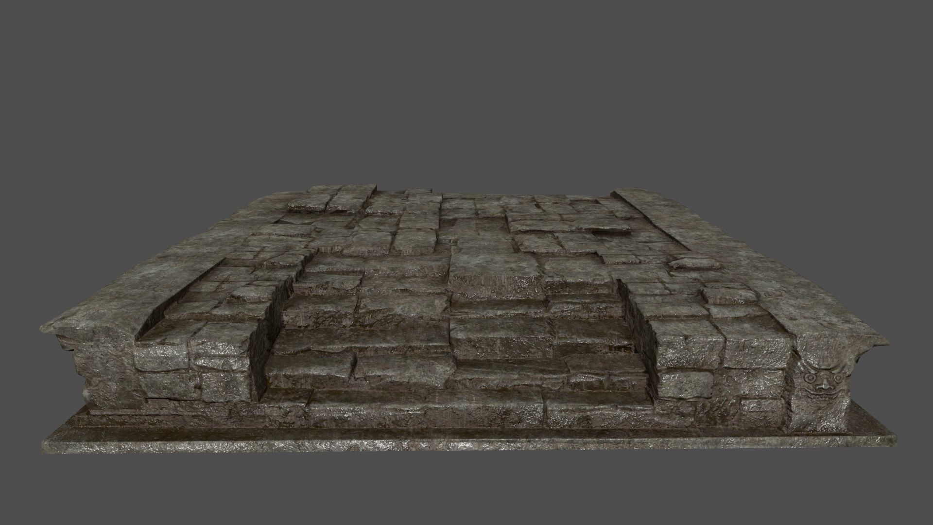 ruin set stone block Low-poly 3D model_10