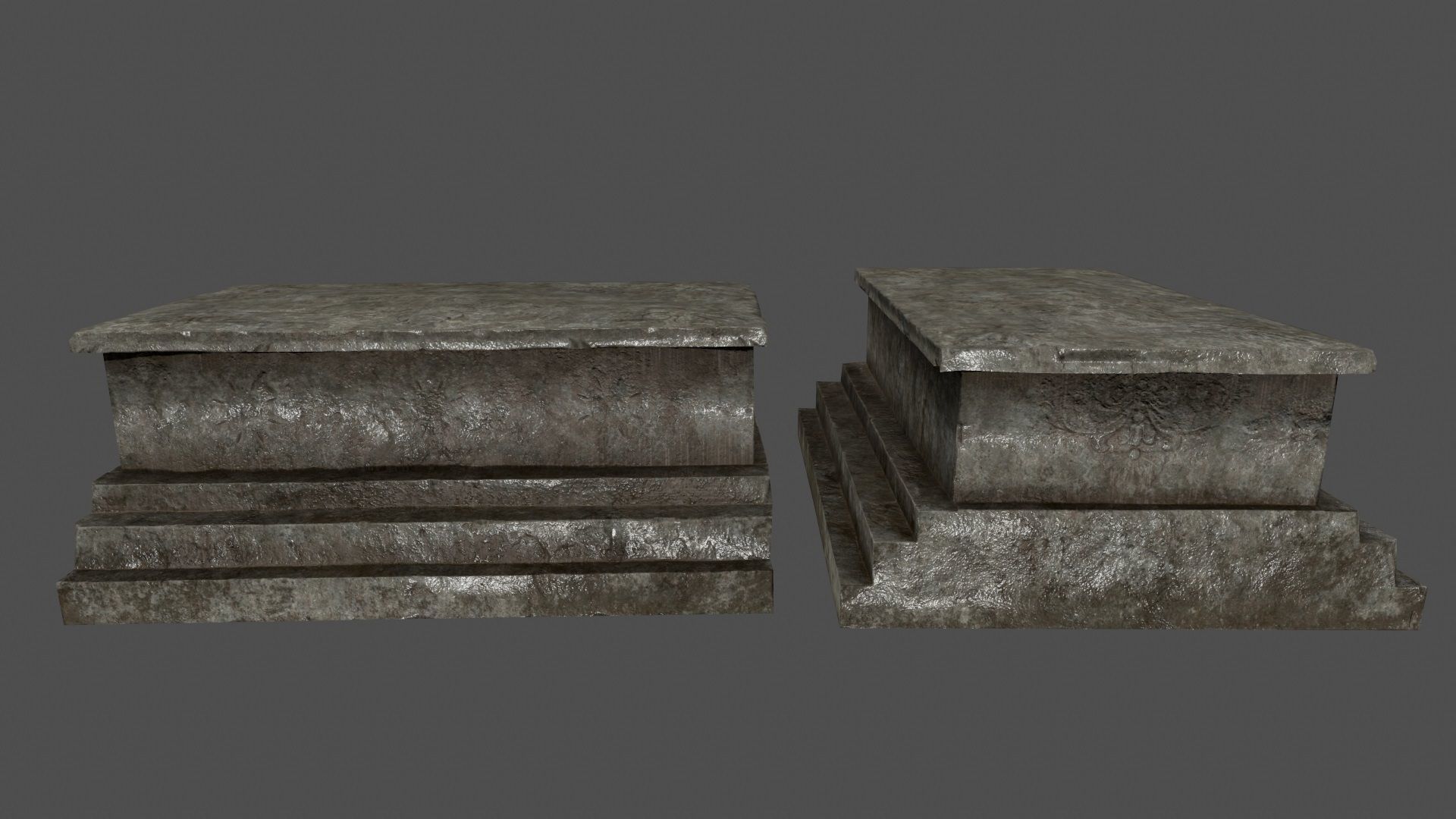 ruin set stone block Low-poly 3D model_18