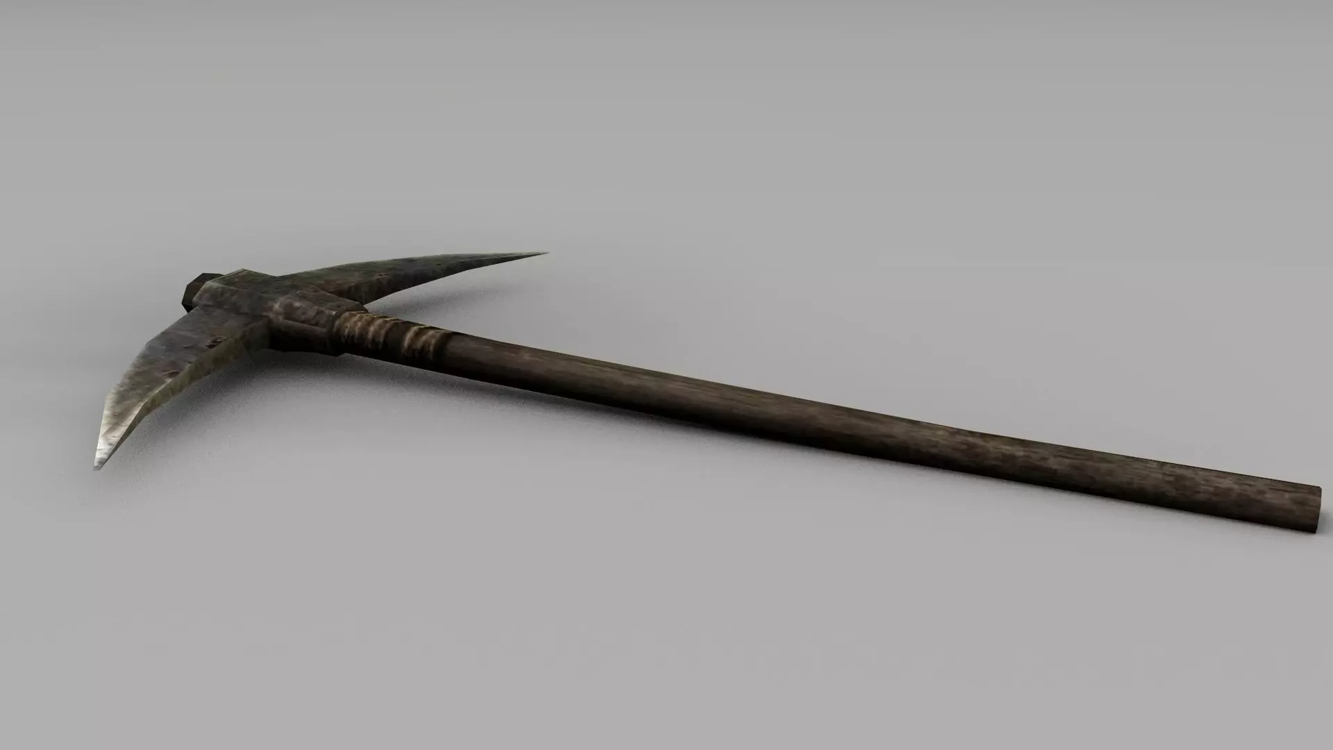 Axe weapon Low-poly 3D model_0