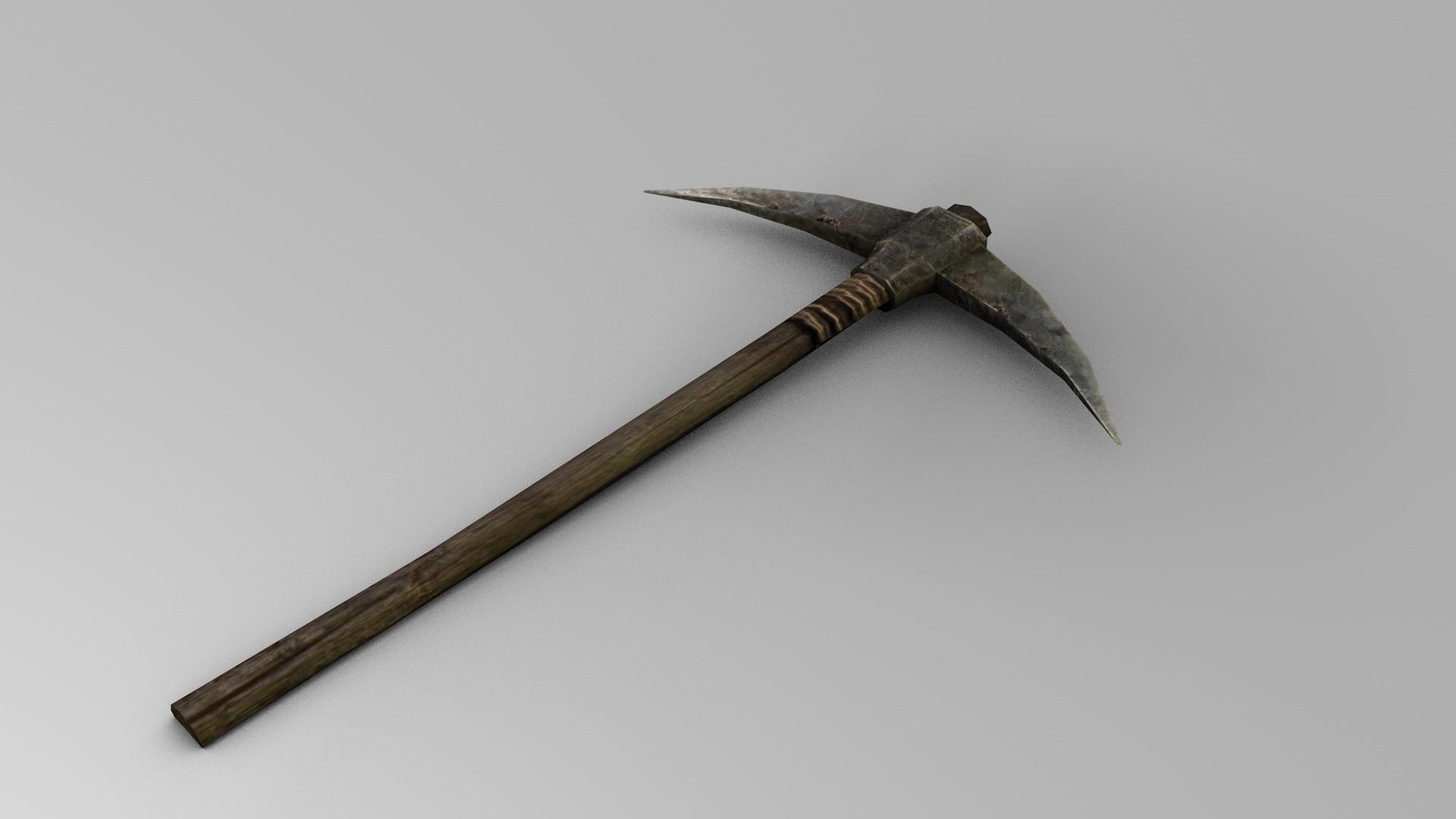 Axe weapon Low-poly 3D model_2