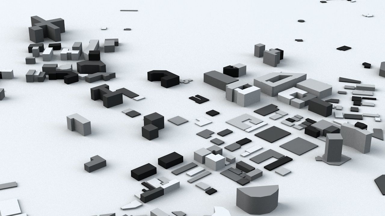 Tunis Streets and Buildings 3D model_4