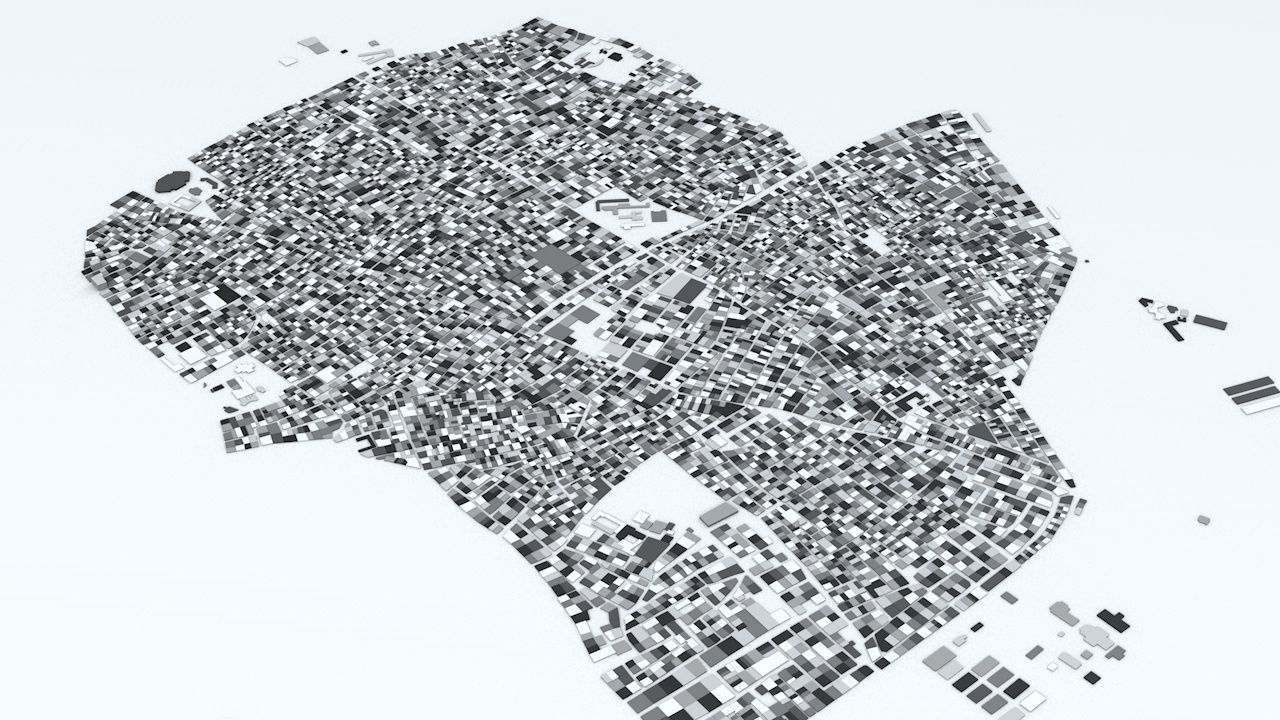 Tunis Streets and Buildings 3D model_5