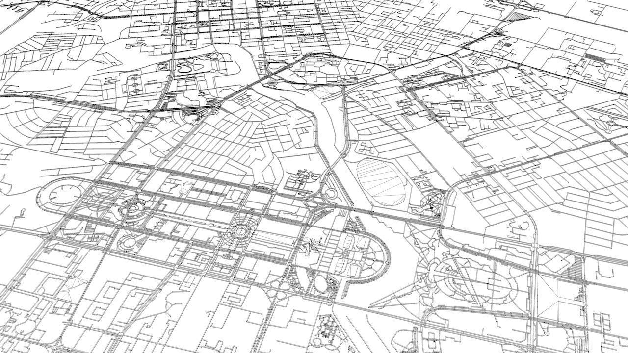 Astana Road Network and Streets 3D model_9