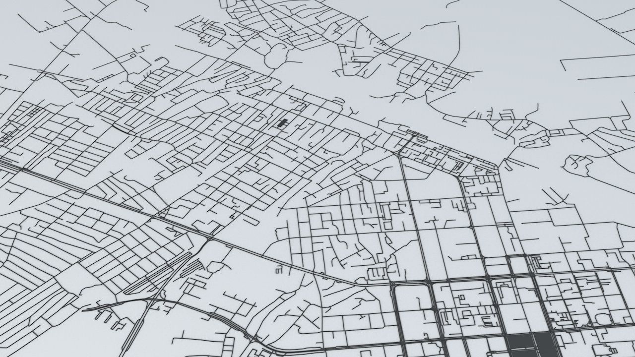 Astana Road Network and Streets 3D model_6