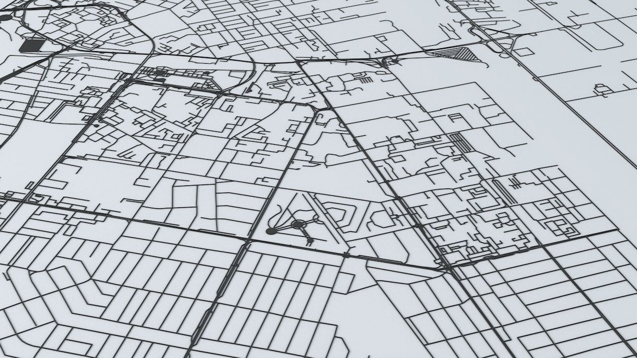Astana Road Network and Streets 3D model_5
