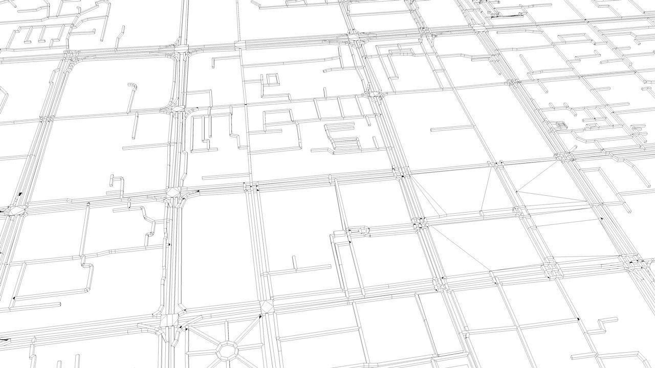 Astana Road Network and Streets 3D model_10