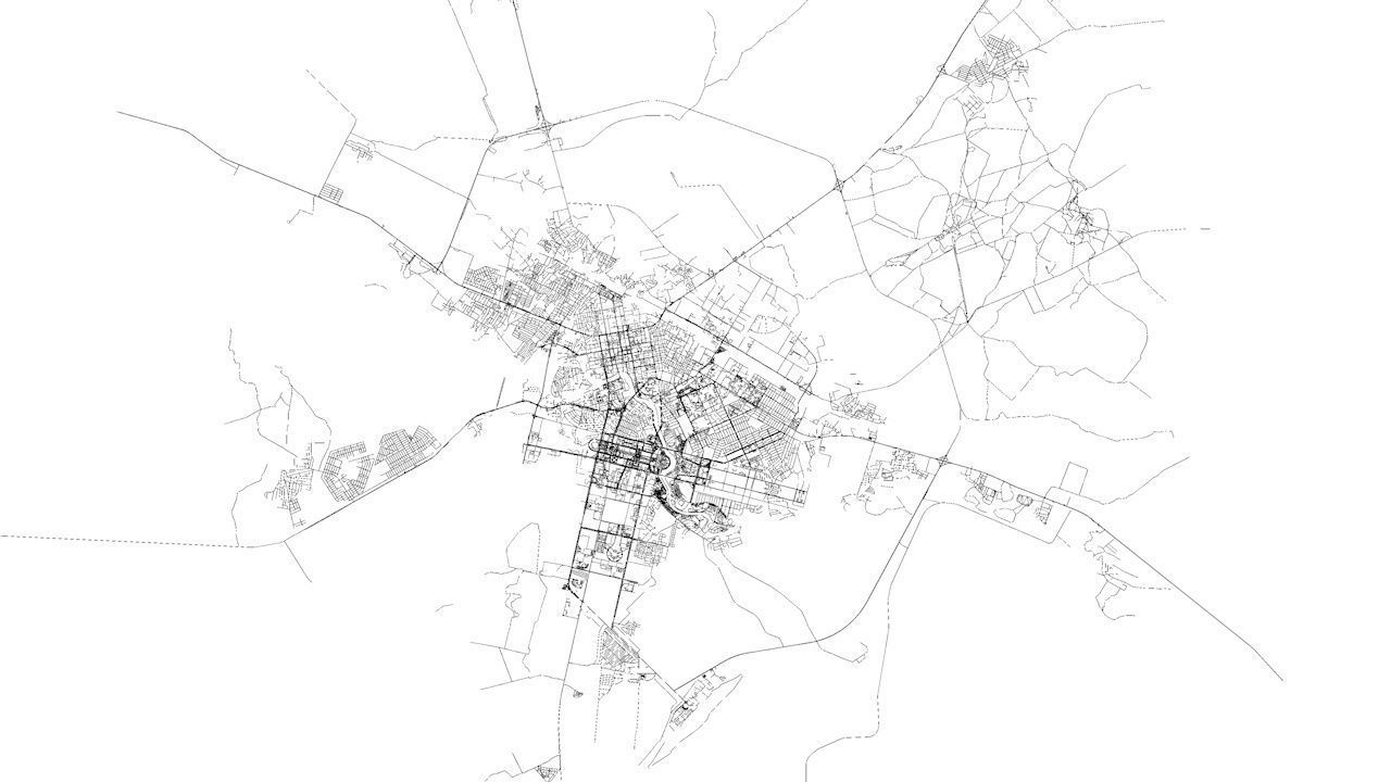 Astana Road Network and Streets 3D model_8