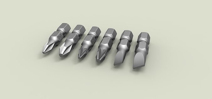 Screwdriver bit set 3D model
