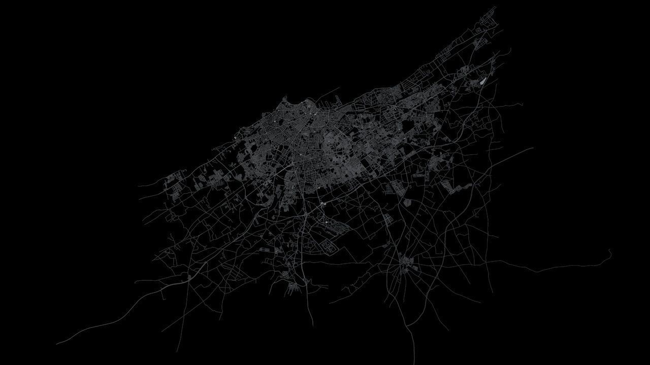 Casablanca Road Network and Streets 3D model_8