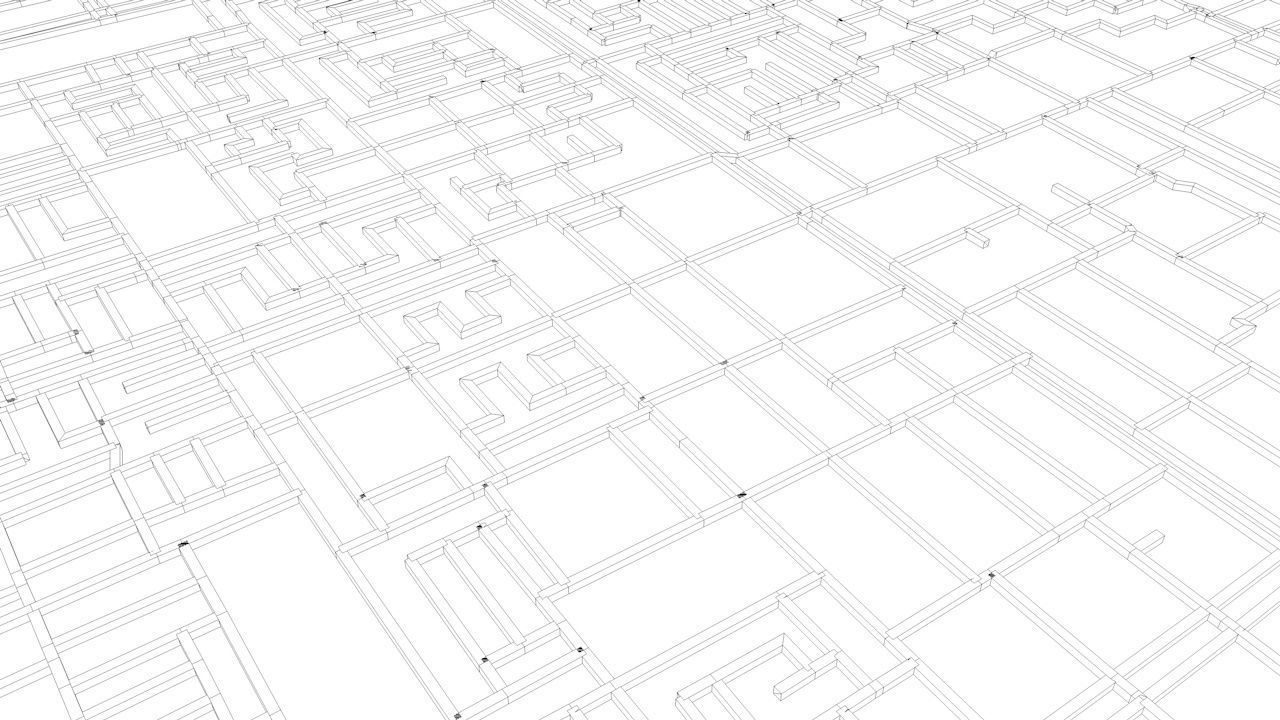 Casablanca Road Network and Streets 3D model_11