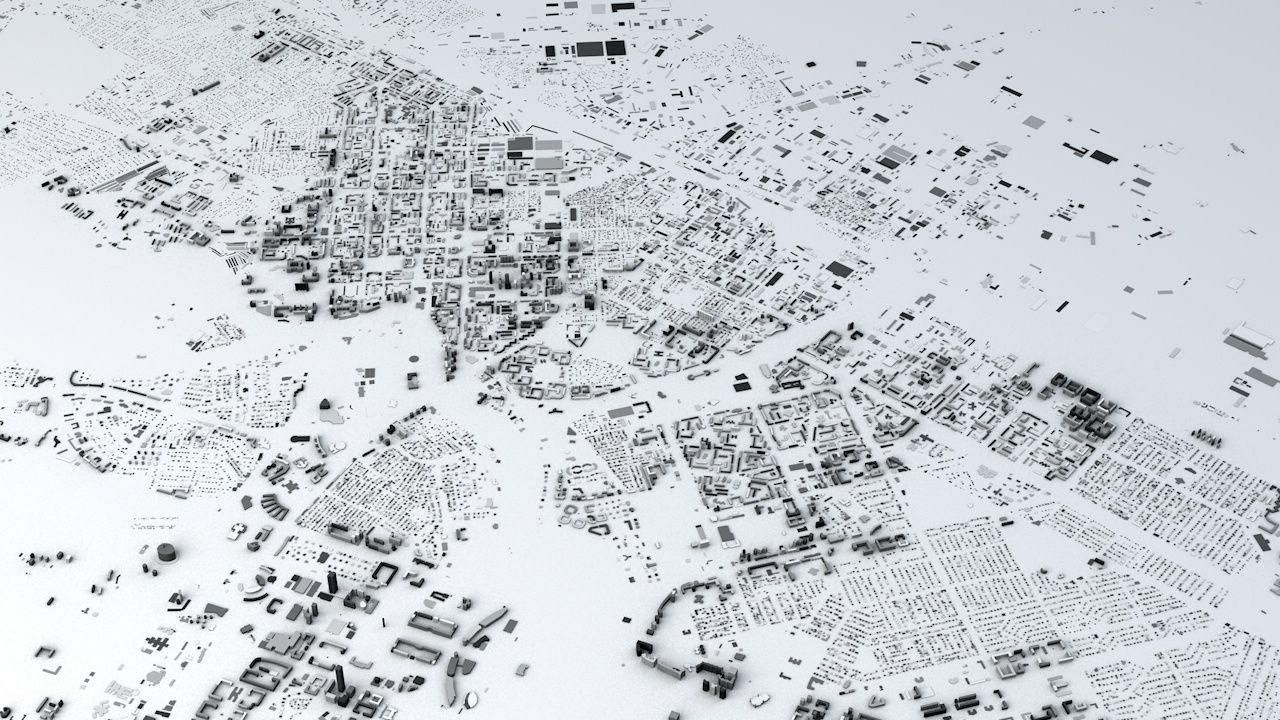 Astana Streets and Buildings 3D model_3