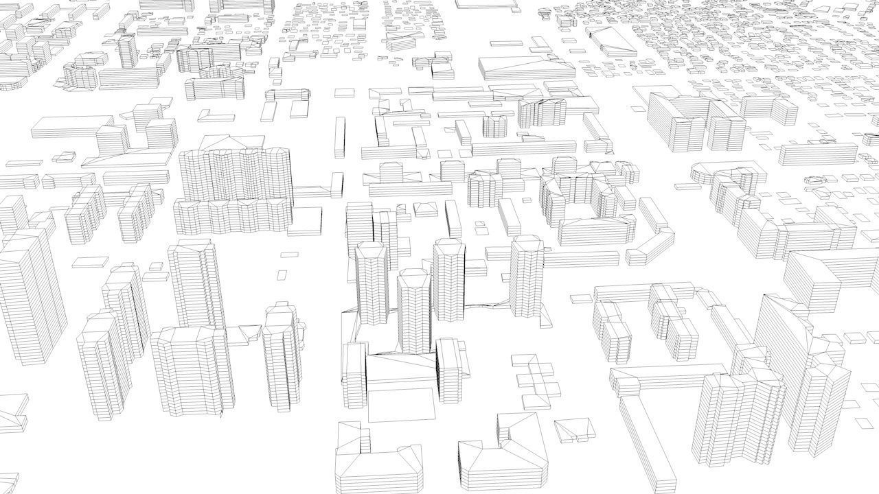 Astana Streets and Buildings 3D model_8