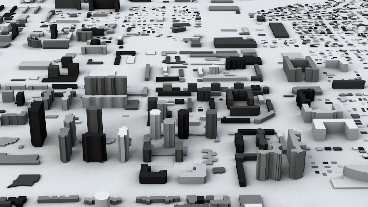 Astana Streets and Buildings 3D model_2