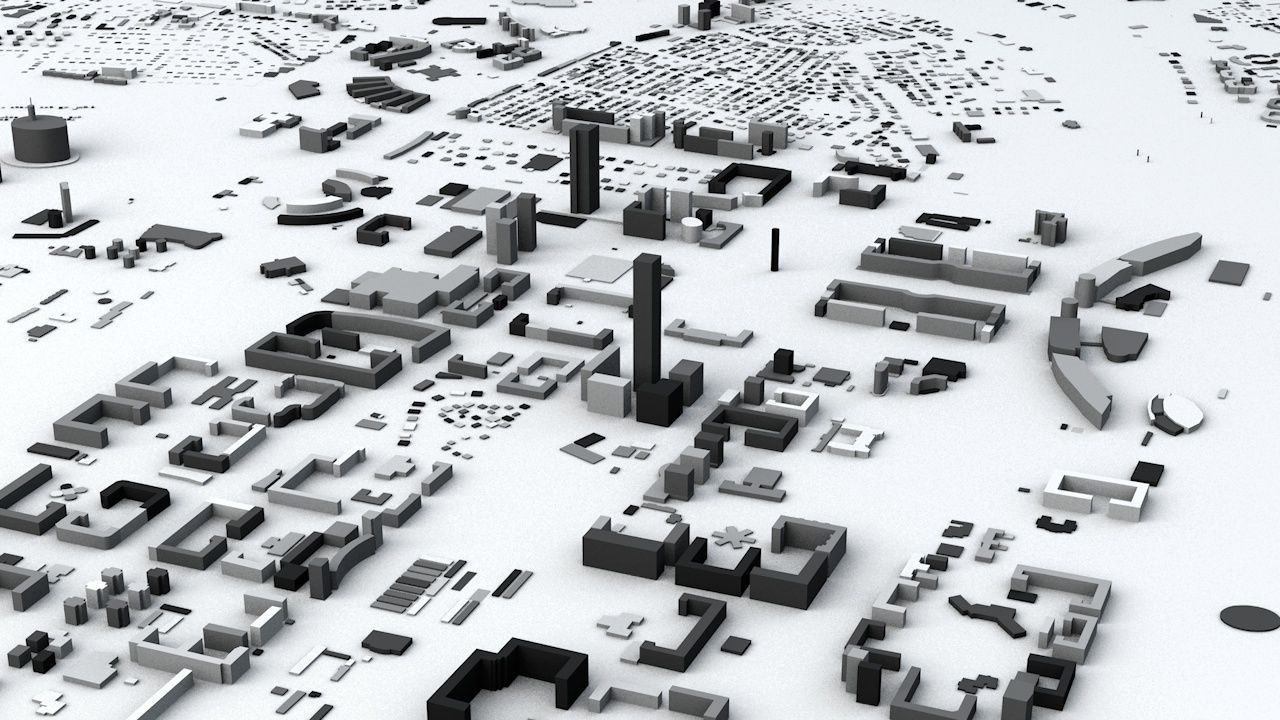 Astana Streets and Buildings 3D model_1