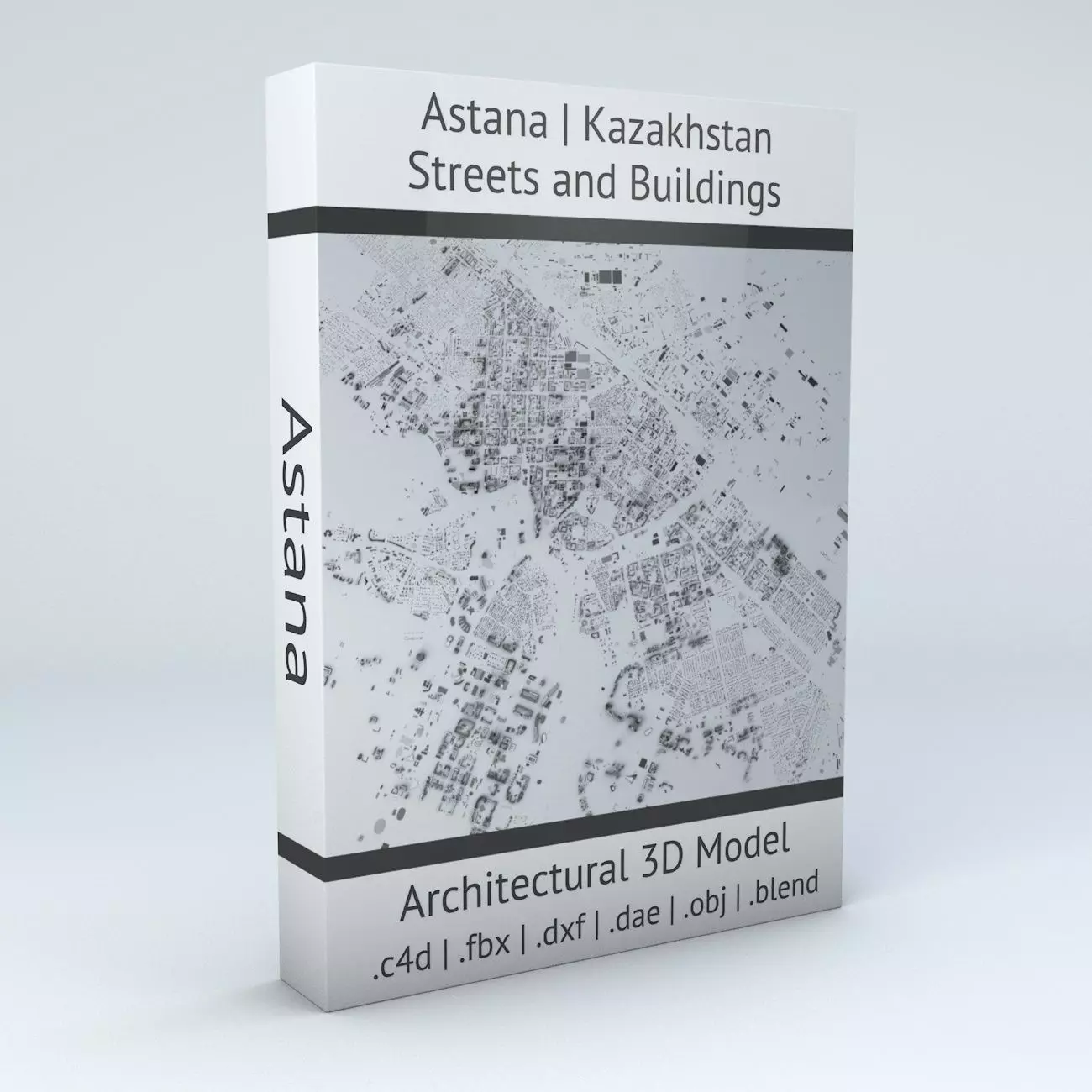 Astana Streets and Buildings 3D model_0