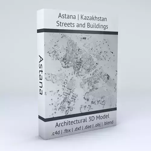 Astana Streets and Buildings 3D model Astana Streets and Buildings 3D model