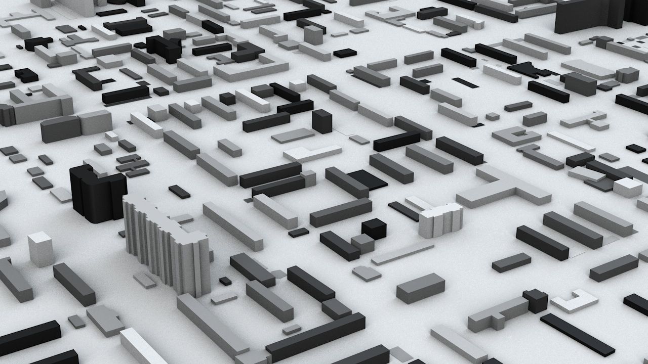 Astana Streets and Buildings 3D model_4